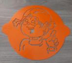 VINTAGE HONIG ORANJE PANNENKOEK SJABLOON MET KATOOTJE, Verzamelen, Verzenden, Overige figuren, Zo goed als nieuw, Gebruiksvoorwerp