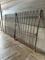 Antiek dubbel hekken vol smeedijzer landelijke stijl, Ophalen, Gebruikt, IJzer, Tuinhek