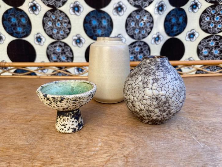 Vintage vaasjes, sixties keramiek, Scheurich, Ravelli, 2X, Antiek en Kunst, Antiek | Keramiek en Aardewerk, Ophalen of Verzenden