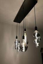 Hanglamp, 5 organic titanium finish LED lampen van Calex, Zo goed als nieuw, Glas, Ophalen