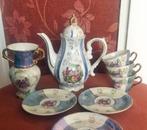 Oud mokka servies set / theeservies porselein, Antiek en Kunst, Antiek | Servies compleet, Ophalen of Verzenden