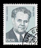 postzegel 1594 DDR Paul Merker, Postzegels en Munten, Postzegels | Europa | Duitsland, Ophalen of Verzenden, DDR, Gestempeld