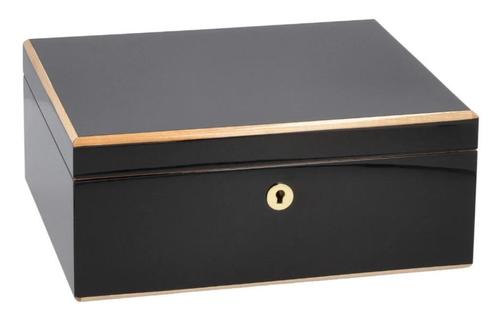 ADORINI  HUMIDOR MILAN DELUXE 75 SIGAREN - ZWARTE LAK  h157, Verzamelen, Rookartikelen, Aanstekers en Luciferdoosjes, Nieuw, Tabaksdoos of Verpakking
