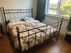 Bed 160x200, Ophalen, Gebruikt, Zwart, Spijlen vintage-achtig
