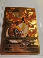 Charizard Gouden Pokemon Kaart, Ophalen of Verzenden, Gebruikt, Losse kaart, Foil