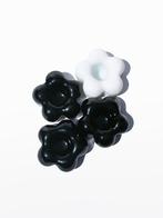 Kandelaars zwart melkglas, vintage (prijs per stuk), Overige materialen, Verzenden, Zo goed als nieuw, Blauw