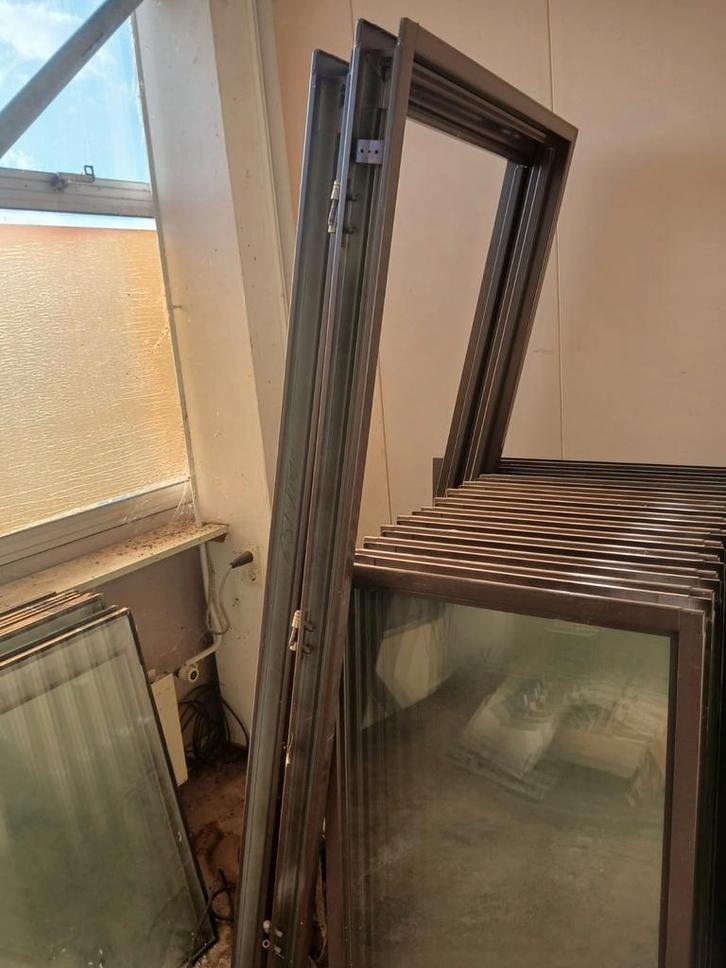 Partij ramen - Ramen, Doe-het-zelf en Verbouw, Glas en Ramen, Gebruikt, Gevelraam of Ruit, 80 tot 120 cm, 80 tot 120 cm, Dubbelglas