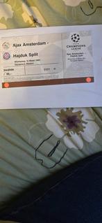 Ajax - Hajduk Split Ticket 1995 champions league, Ophalen of Verzenden, Gebruikt, Ajax, Overige typen