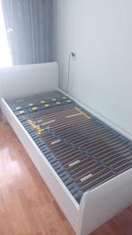 Bed Bossflex 600 Deluxe Lattenbodem 90 x 200 cm, Huis en Inrichting, Ophalen, 90 cm, Eenpersoons, Wit