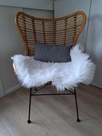 ALS NIEUW Rotan/metalen fauteuil Jasmine, Huis en Inrichting, Stoelen, Ophalen, Zo goed als nieuw, Bruin, Eén