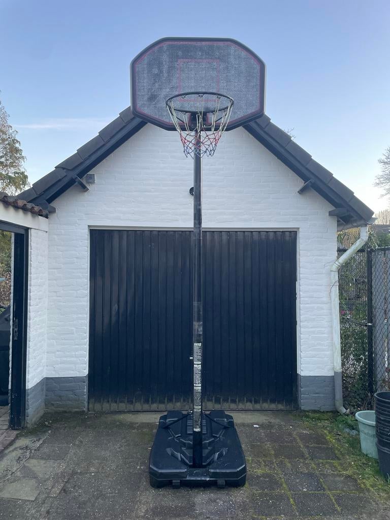 Basketbalpaal met wielen (verstelbaar), Sport en Fitness, Basketbal, Ophalen, Gebruikt, Ring, Bord of Paal