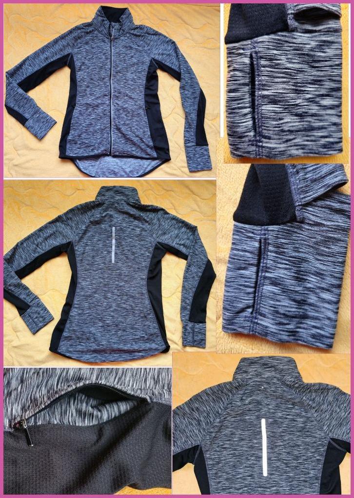 H&M grijs gemeléérd sportvest maat S zgan, Kleding | Dames, Sportkleding, Zo goed als nieuw, Fitness of Aerobics, Maat 38/40 (M)