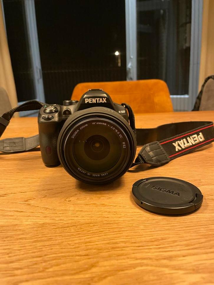 Pentax Spiegelreflex Camera met 2 Sigma Lenzen, Audio, Tv en Foto, Fotocamera's Digitaal, Gebruikt, Spiegelreflex, Pentax, 8 keer of meer
