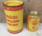 2 kleine oude blikjes van Maggi., Verzamelen, Ophalen of Verzenden, Gebruikt, Overige, Overige merken