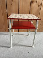 Vintage retro nachtkastje bijzettafeltje, Ophalen, Gebruikt, Hout, Minder dan 55 cm