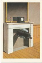 STOOMTREIN LOCOMOTIEF SCHOORSTEENMANTEL RENE MAGRITTE 1939, Verzamelen, Ophalen of Verzenden, Zo goed als nieuw, Trein, Kaart of Prent
