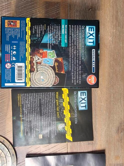 Exit Het Spel: De Ontheiligde Villa - Escape Room, Hobby en Vrije tijd, Gezelschapsspellen | Bordspellen, Zo goed als nieuw, Een of twee spelers