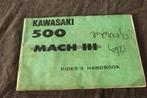 Kawasaki 500 Mach III motorcycle rider's handbook, Ophalen of Verzenden, Kawasaki