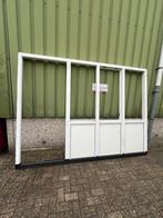 Hardhouten Pui met Deur en Ramen, Ophalen, Gebruikt, 120 cm of meer, Buitendeur