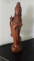 oud Houten beeldje Chinese vrouw 31 cm, Antiek en Kunst, Ophalen of Verzenden