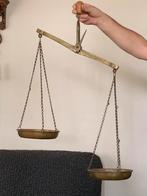 Zware koperen hangweegschaal, Witgoed en Apparatuur, Weegschalen, Ophalen, Hangweegschaal, Gebruikt, Minder dan 10 kg