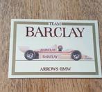 Sticker Team Barclay , Arrows BMW race wagen, Verzamelen, Ophalen of Verzenden, Zo goed als nieuw