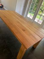 Robuuste eiken eettafel, Huis en Inrichting, Ophalen, 100 tot 150 cm, 200 cm of meer, Zo goed als nieuw