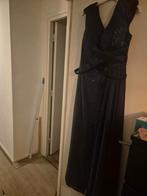 donker blauwe gala jurk met glitters, Blauw, Maat 42/44 (L), Ophalen of Verzenden, Zo goed als nieuw