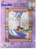 Borduurpakket American Lighthouse, Hobby en Vrije tijd, Borduren en Borduurmachines, Nieuw, Ophalen of Verzenden, Borduurpakket