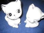 2 porseleinen katten (154), Verzamelen, Ophalen of Verzenden, Zo goed als nieuw, Hond of Kat, Beeldje of Figuurtje