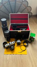 Chinon CS Camera met Koffer, Lenzen & Statieven (Defect), Ophalen of Verzenden, Niet werkend, Overige typen, Overige merken