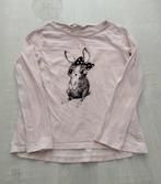 lichtroze longsleeve konijn maat 122 - 128, Meisje, H&M, Ophalen of Verzenden, Zo goed als nieuw