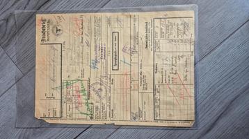 Duitse wehrmacht vrachtbrief beschikbaar voor biedingen