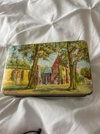 Vintage Beschilderde Blikken Doos uit Bergen Noord-Holland, Huis en Inrichting, Gebruikt, 50 tot 100 cm, Ophalen of Verzenden