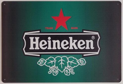 Heineken logo groen reclamebord van metaal wandbord deco, Verzamelen, Merken en Reclamevoorwerpen, Nieuw, Reclamebord, Ophalen of Verzenden