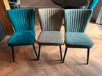 6 eetkamerstoelen blauw / grijs, Huis en Inrichting, Stoelen, Ophalen of Verzenden, Zo goed als nieuw, Vijf, Zes of meer stoelen