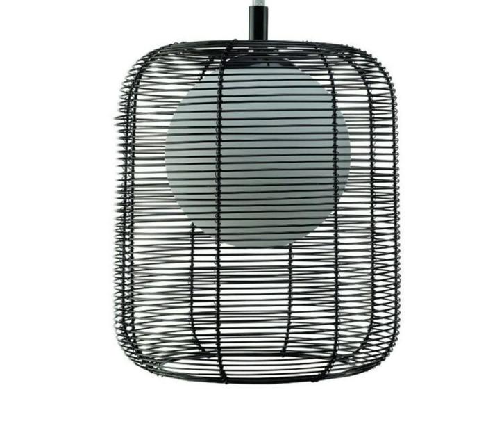 Hanglamp MASSIVE Debussy, Zwart, Fors afgeprijsd, OP=OP!!!, Huis en Inrichting, Lampen | Hanglampen, Nieuw, 75 cm of meer, Glas