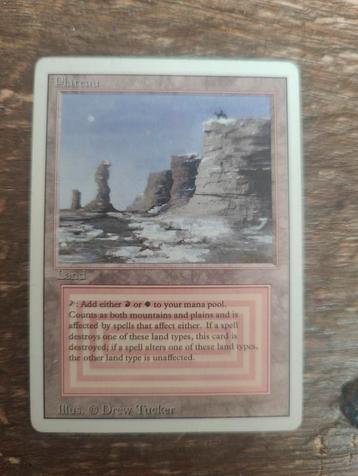 Magic the gathering revised dual land - plateau beschikbaar voor biedingen