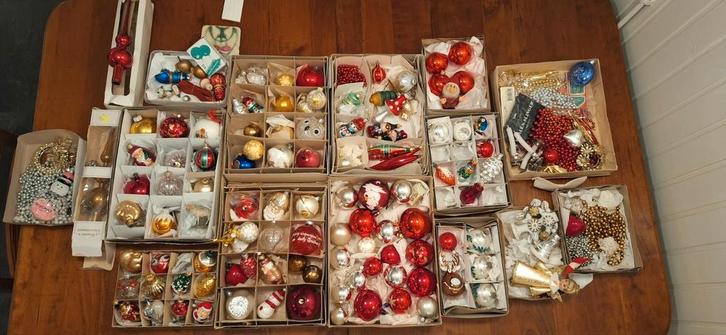 Collectie vintage en oude kerstballen, Diversen, Kerst, Gebruikt, Ophalen of Verzenden