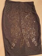 COOLCAT Party rok met pailletten - XS, Zwart, Ophalen of Verzenden, Zo goed als nieuw, Knielengte