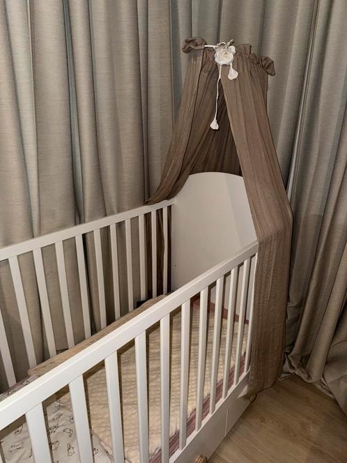 Ikea ledikant met lade, matras en hemeltje, Kinderen en Baby's, Babywiegjes en Ledikanten, Zo goed als nieuw, Ledikant, Ophalen
