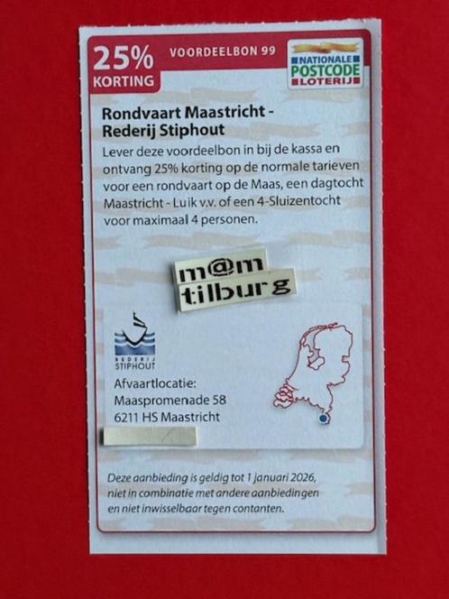 Voordeelbon 99 Rondvaart Maastricht - Rederij Stiphout, Tickets en Kaartjes, Kortingen en Cadeaubonnen, Drie personen of meer