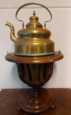 Antieke theestoof met koperen ketel, Antiek en Kunst, Ophalen, Koper