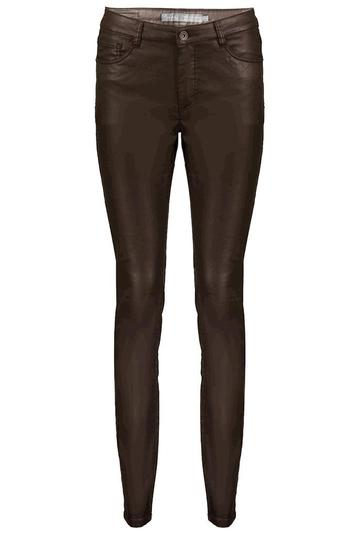 Geisha nieuwe chocolade bruine coated skinny broek S 36 beschikbaar voor biedingen