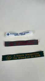 Naambandjes insignes scouting, Verzamelen, Scouting, Ophalen of Verzenden, Zo goed als nieuw, Embleem, Speld of Insigne