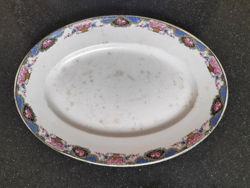 Antieke serveerschaal Digoin- Frankrijk 1920-1940, Antiek en Kunst, Antiek | Servies los, Ophalen of Verzenden