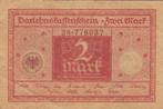 Duitsland- 2 Mark 1.3.1920 biljet 28-776037 -P#59, Postzegels en Munten, Bankbiljetten | Europa | Niet-Eurobiljetten, Ophalen of Verzenden
