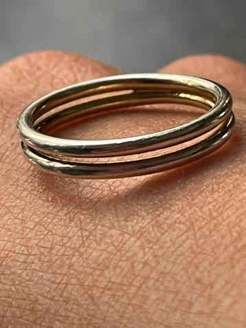 Ring zilver met gouden laagje maat 54 / 17,25 Juulry beschikbaar voor biedingen