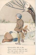 Kinderen gaan schaatsen – ill. A. Bergman Rolandus, Verzamelen, Ansichtkaarten | Themakaarten, Ophalen of Verzenden, 1940 tot 1960