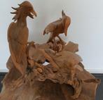 Vogels beeld sculptuur houtsnijwerk handwerk heel veel werk, Antiek en Kunst, Kunst | Beelden en Houtsnijwerken, Ophalen of Verzenden